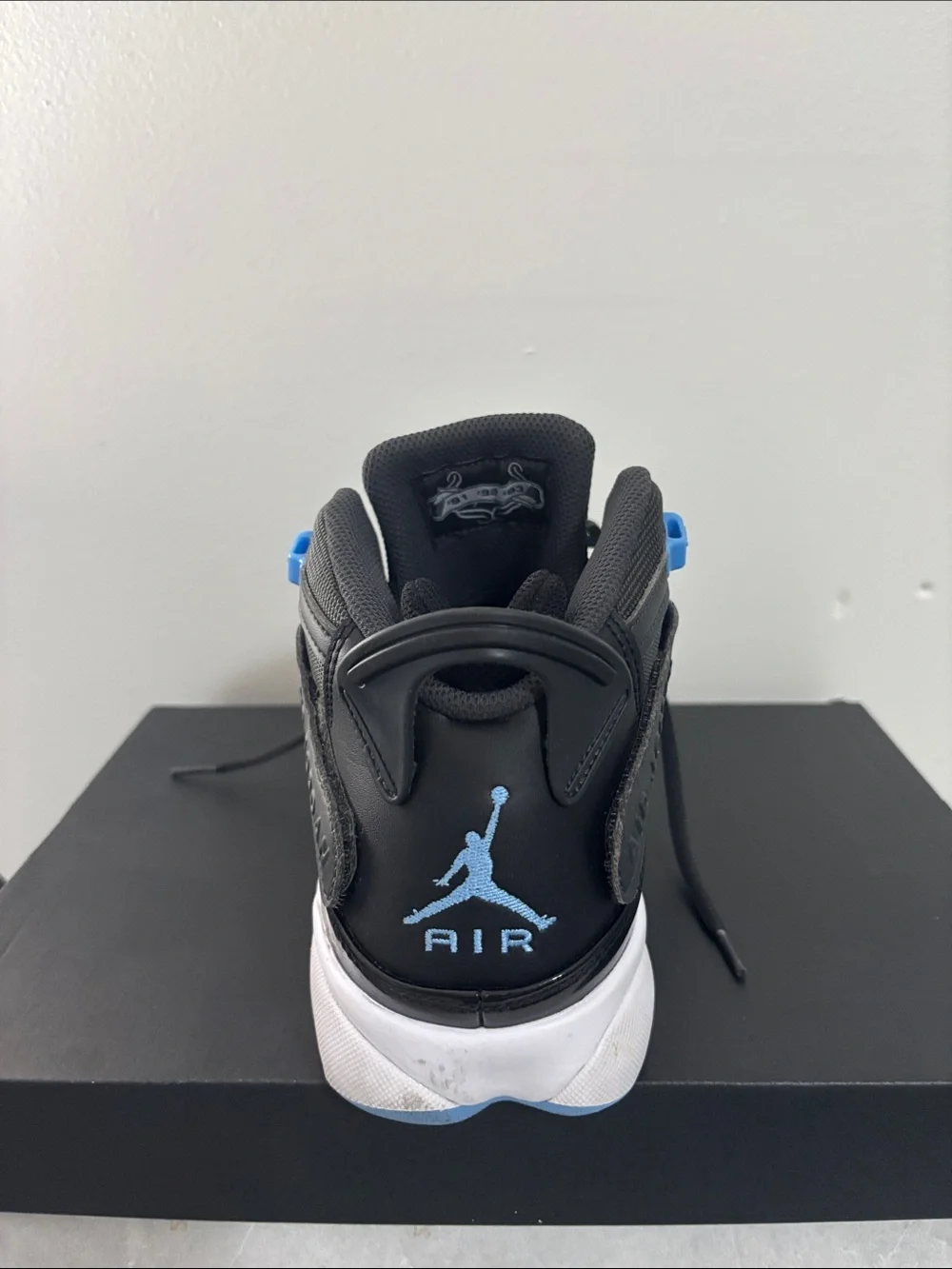 Jordan 6 Rings - Black and Blue High-Top Basketball Sneakers